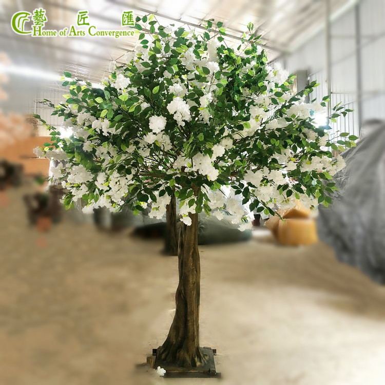 Quality Handcrafted Giant White Fake floral Tree