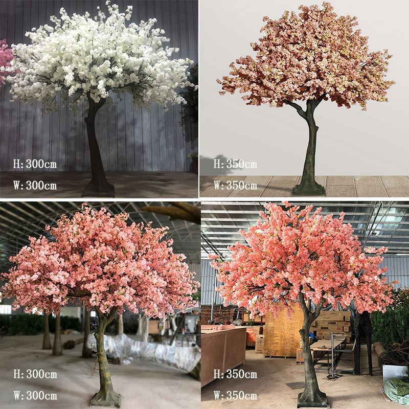 Fake cherry trees in different color and size Fake cherry trees in different color and size