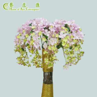 Blodyn Swmp Hydrangeas Artiffisial Porffor