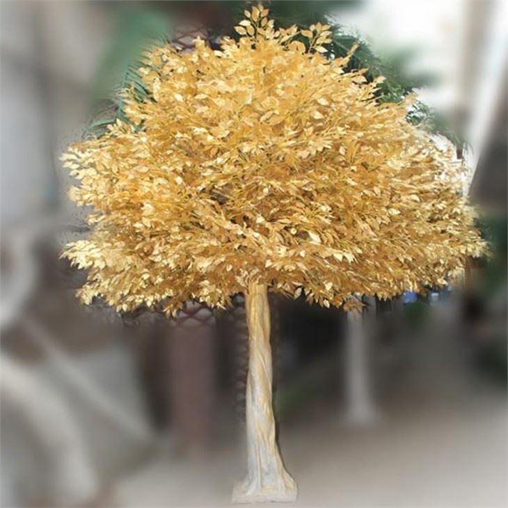 Dail Aur Coed Banyan Artiffisial Planhigion Addurnol Mawr